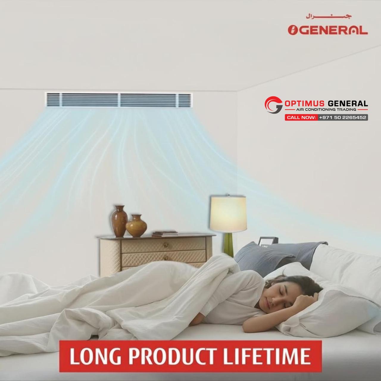O General AC cooling bedroom for comfortable sleep